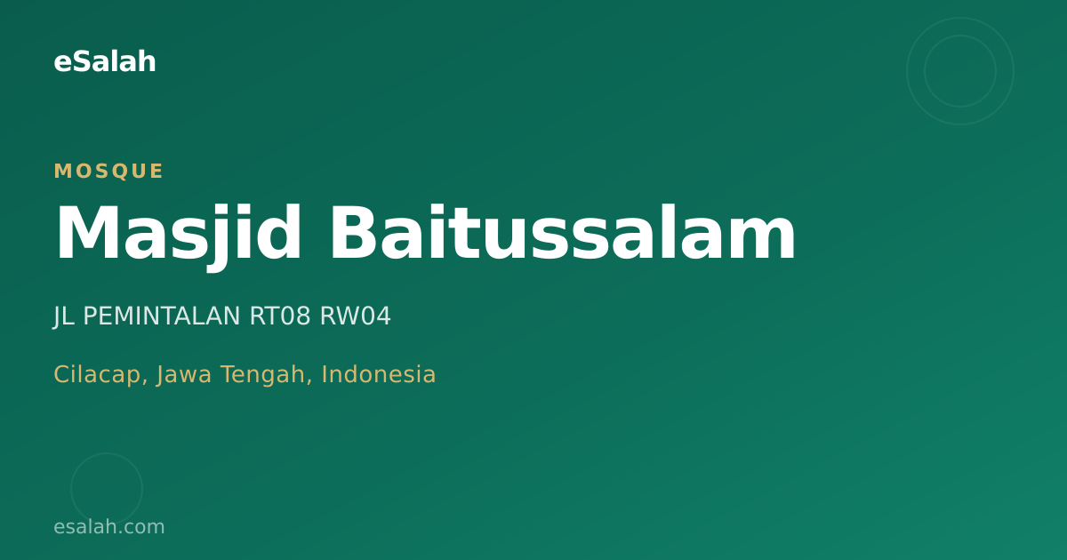 Masjid Babussalam: Jantung Ibadah di Tritih Wetan